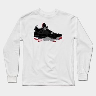 Air Jordan 4 Bred Long Sleeve T-Shirt